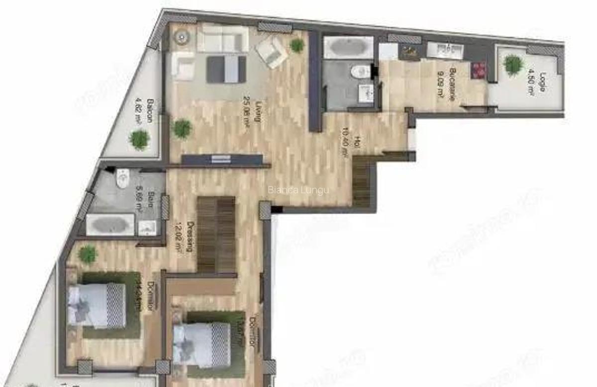 Apartament de 4 camere-Uranus-13 Septembrie ( 117 Mp ) - 15