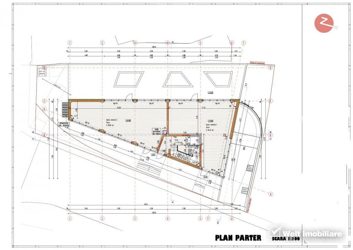 Spatiu comercial cu vitraj mare, 90mp, imobil nou, zona Grigorescu-T. Turcului - 2