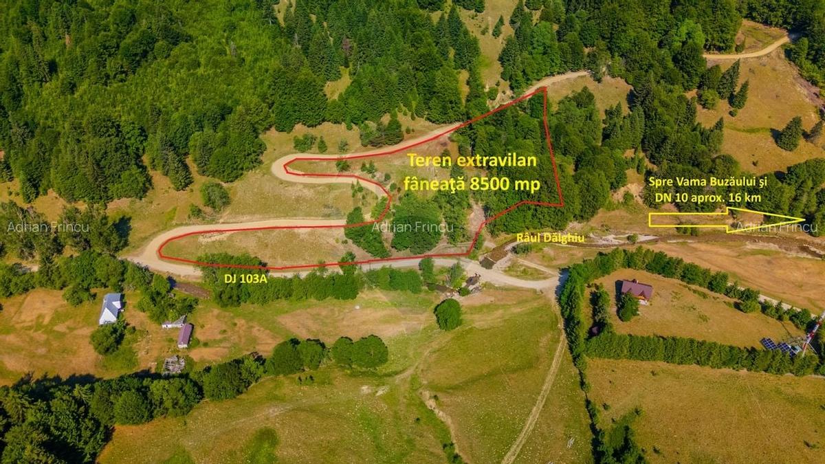 Teren 8500 mp, Valea Dalghiului - Dalghiu - vedere catre Ciucas - 12