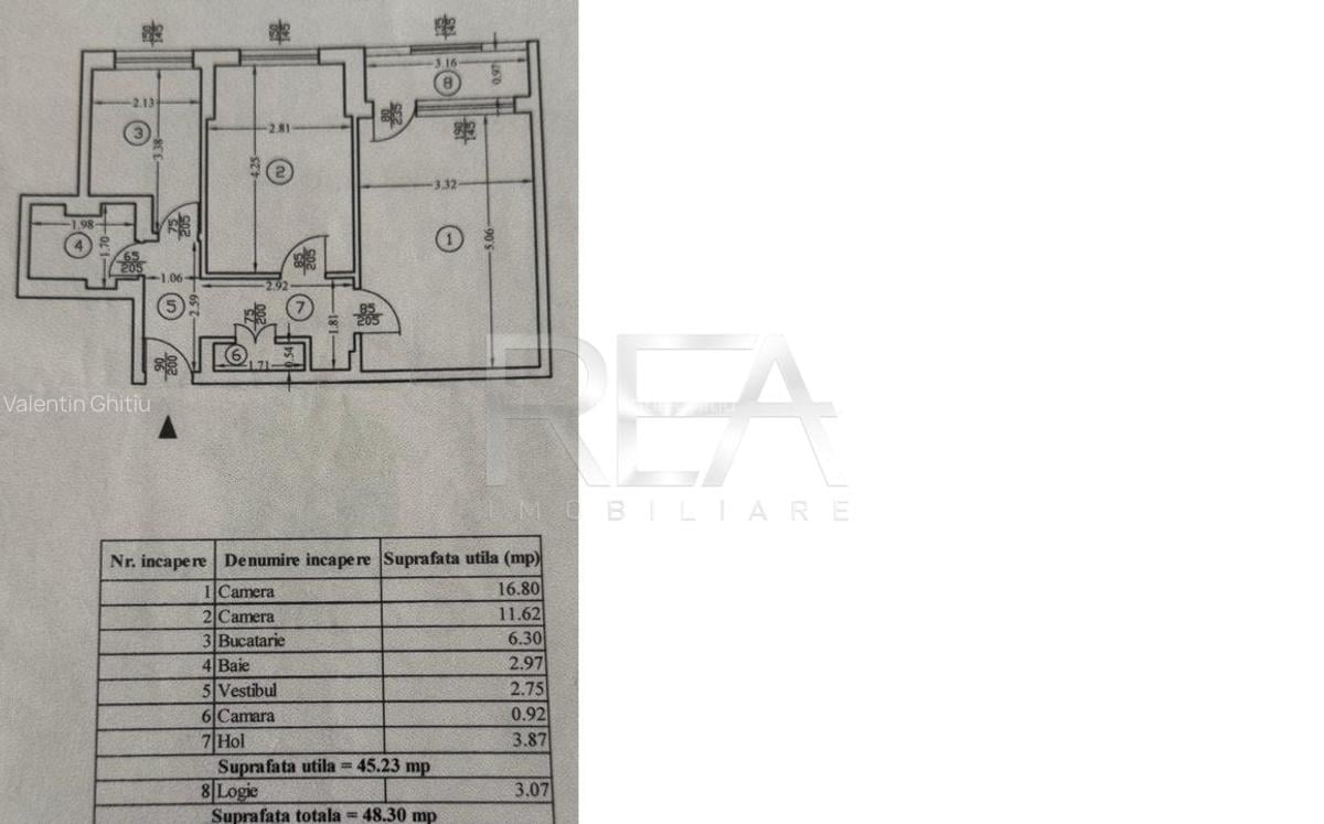 2 camere - Obor - decomandat - metrou - 7