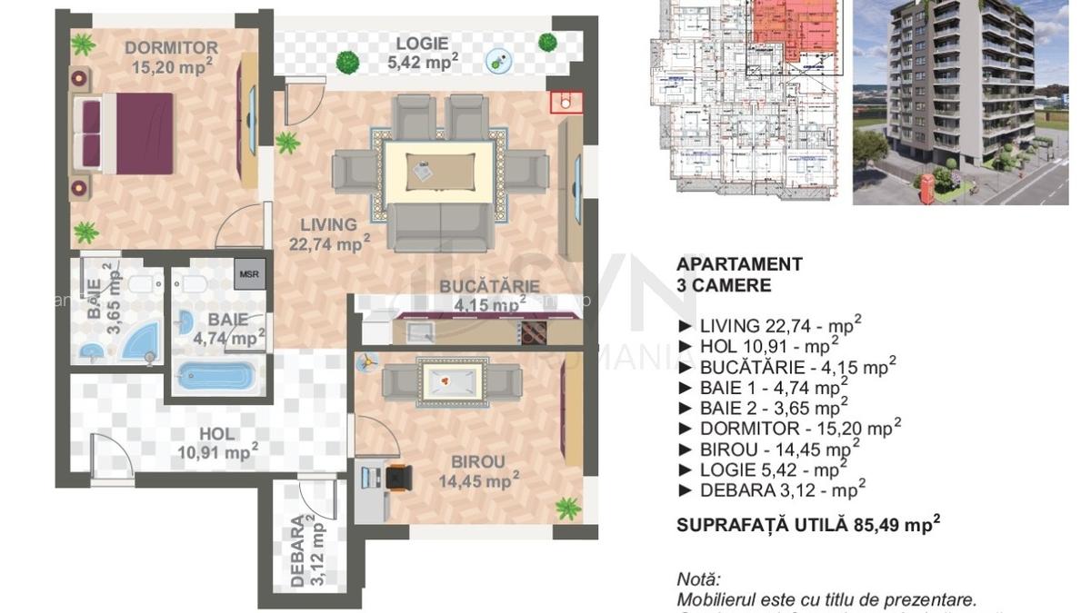 Apartament cu 3 camere decomandat în Cotroceni - 4