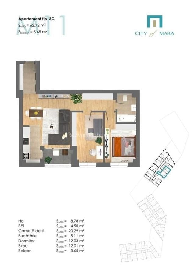 COMISION 0% | 2,3,4 Camere | City of Mara | Pozitie centrala - 3