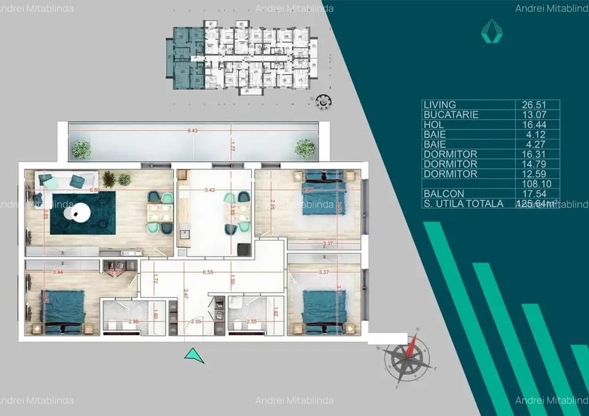 Apartament Izolat Fonic | 4 Camere 3 Dormitoare | Fara Comision - 2