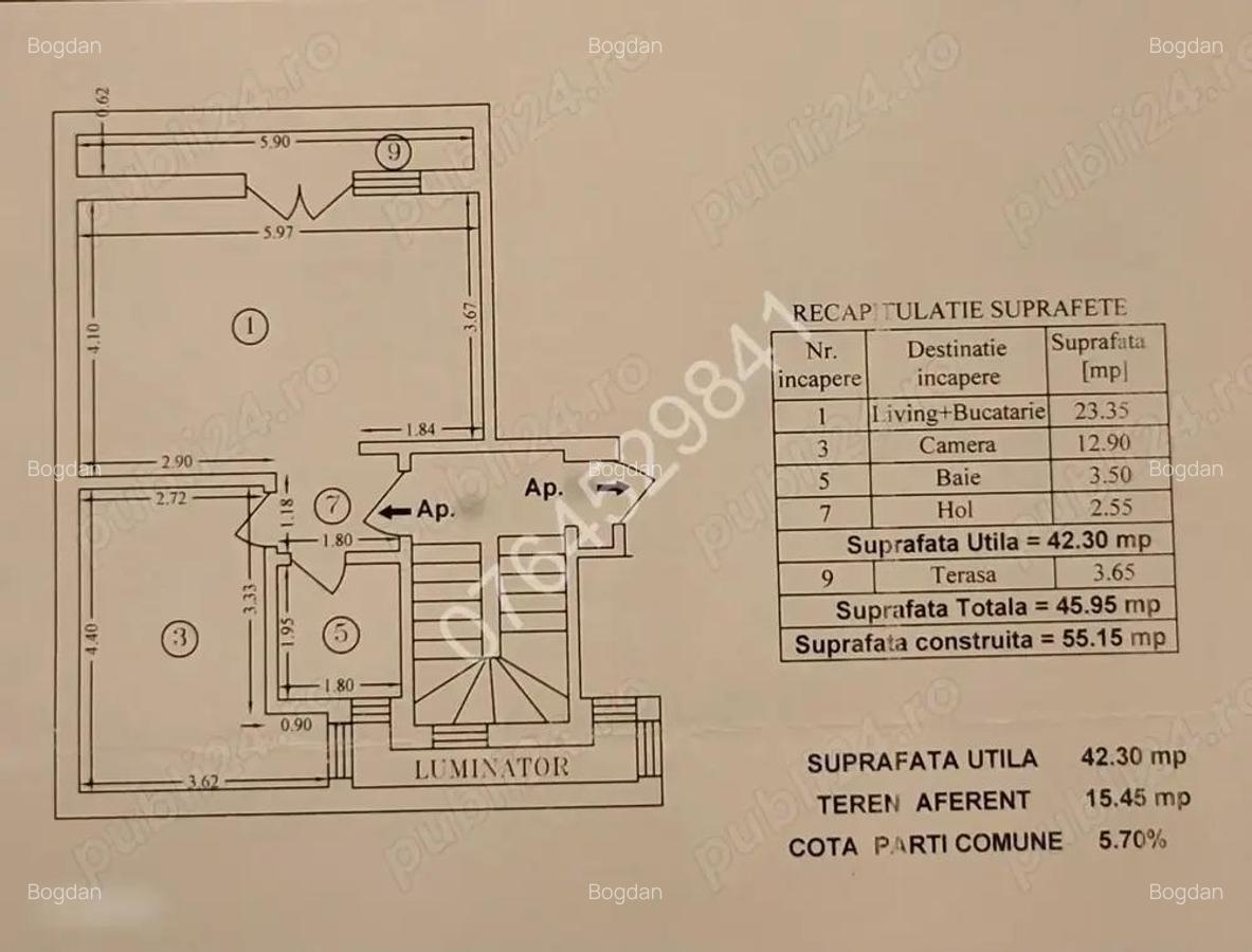 Vand apt. 2 camere zona Bucurestii Noi, Str. Berveni, bloc 2012, la 7 minute metrou Parc Bazilescu. - 6