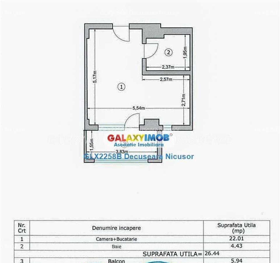 Garsoniera mobilata utilata in Militari Residence, 47.900 eu - 1