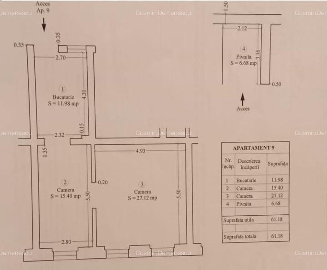 Apartament cu 2 camere decomandat în P-ța Maria - 3