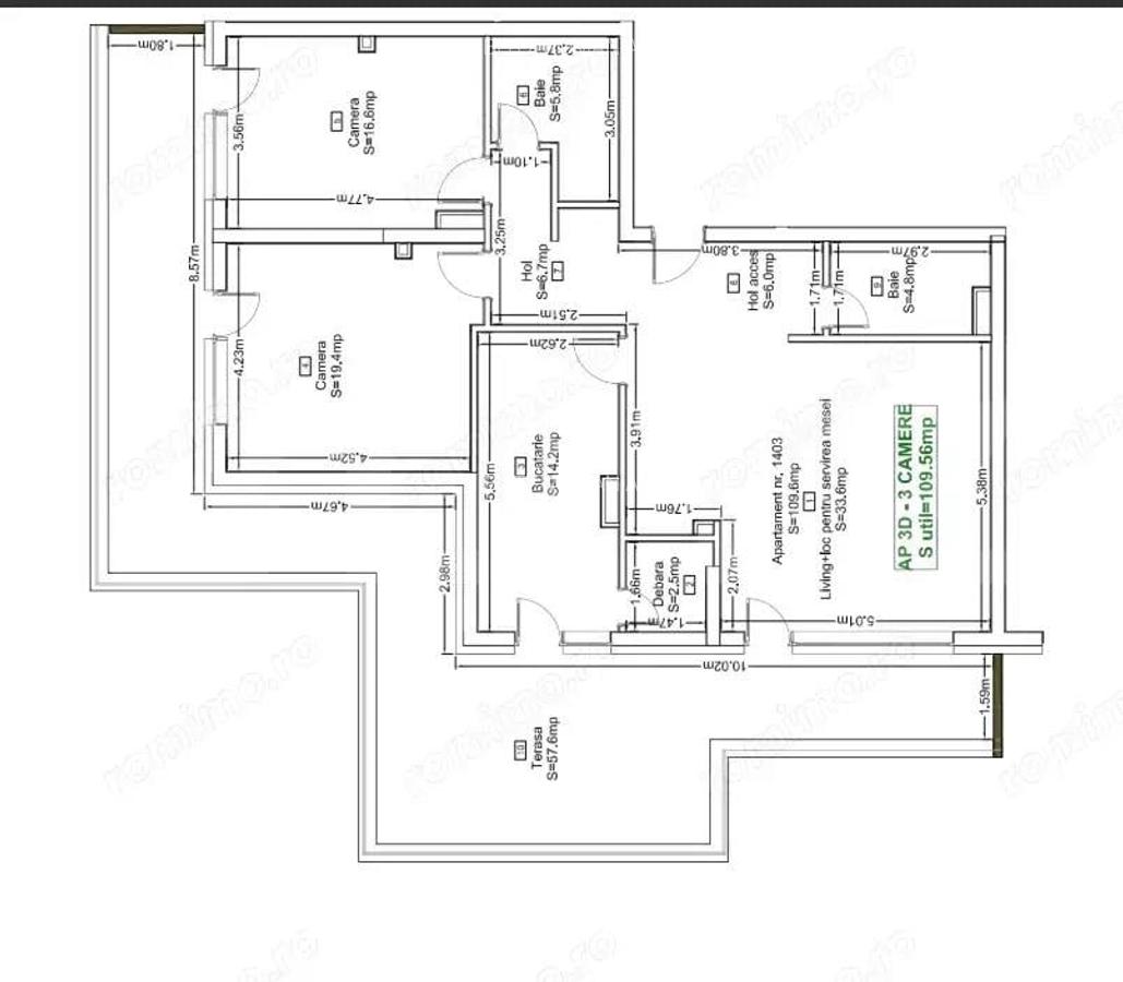 Penthouse cu 3 camere, terasa panoramica de 56 mp ?i priveli?te superba ,Zorilor - 1