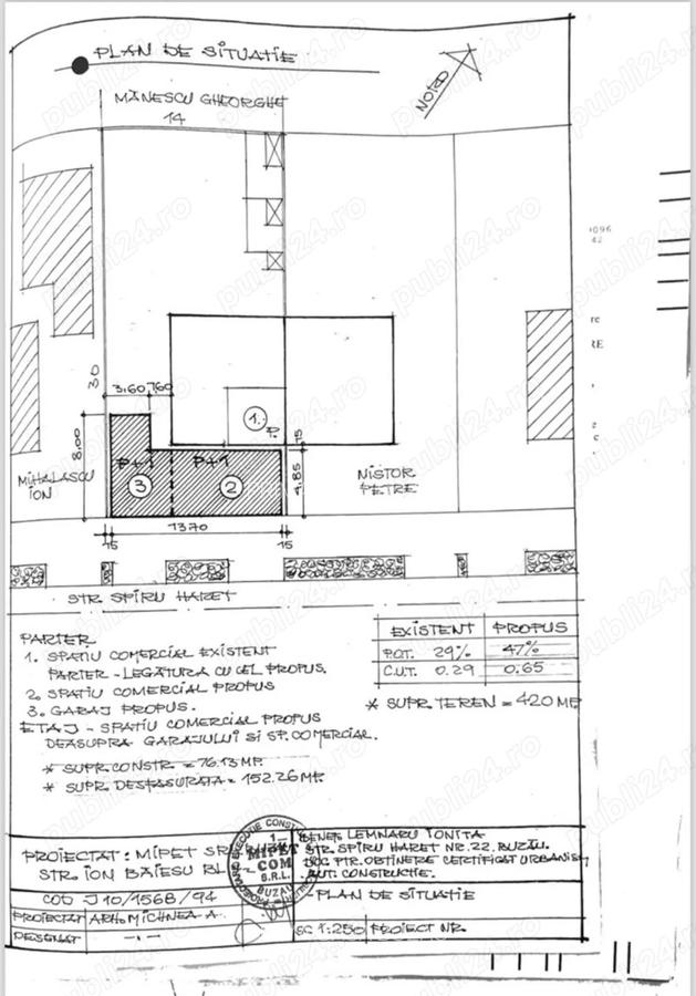 Casa si teren 450mp Str. Spiru Haret BZ Pretabila pentru locuinta sau spatiu comercial - 3