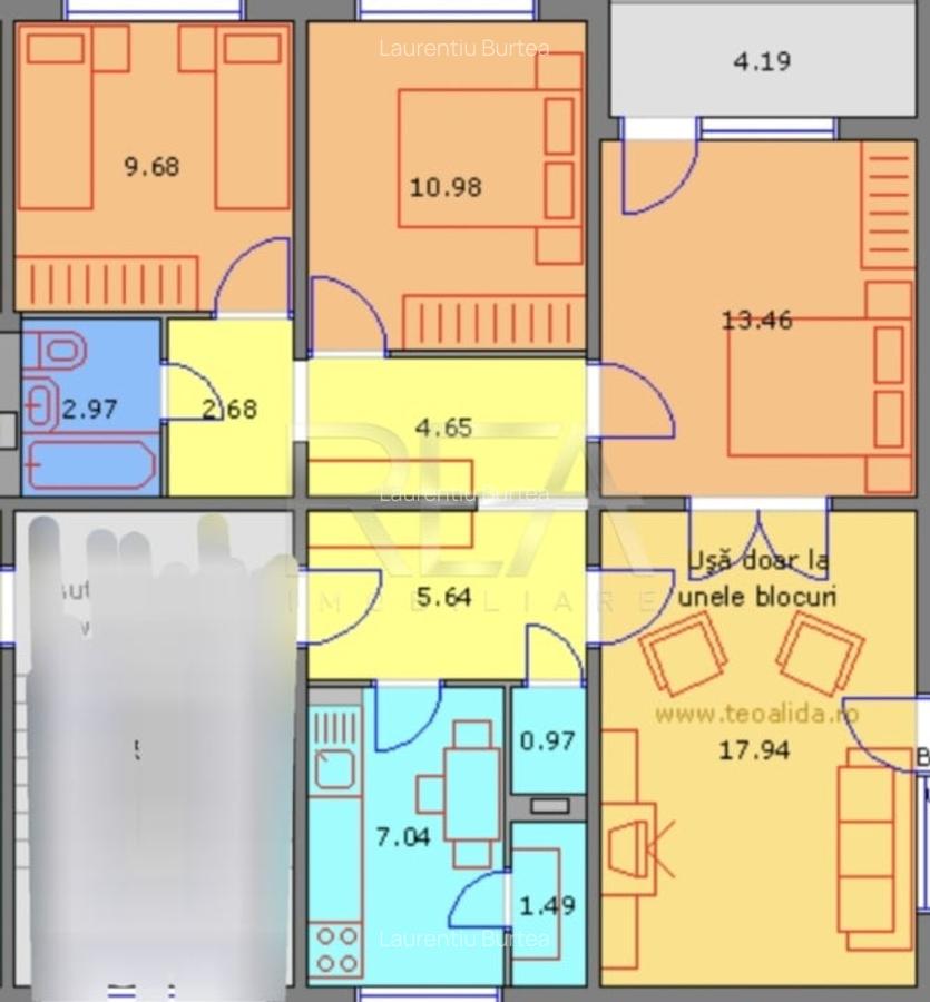 4 camere +garaj, 1/4, anvelopat, Drumul Taberei-Aleea Parva. - 3
