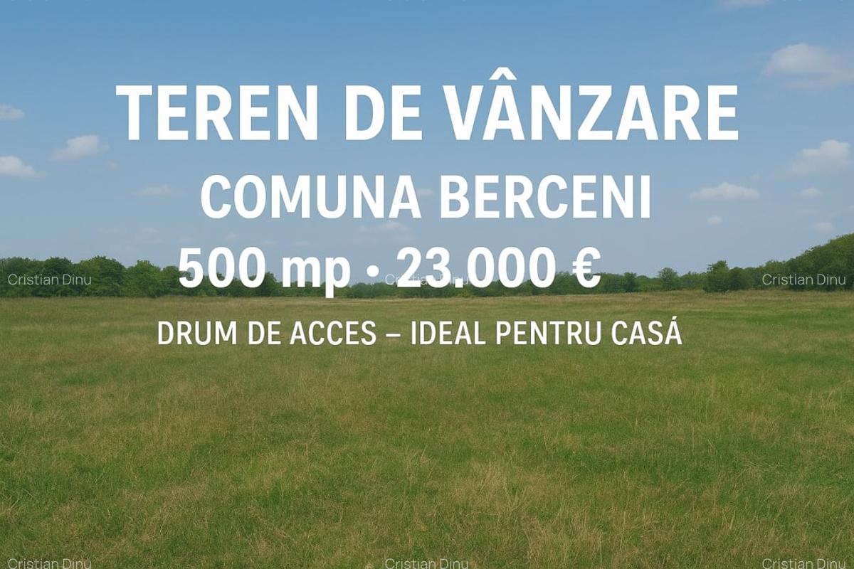 Teren perfect pentru casa sau investitie Comuna Berceni - 1 Teren perfect pentru casa sau investitie Comuna Berceni - 1