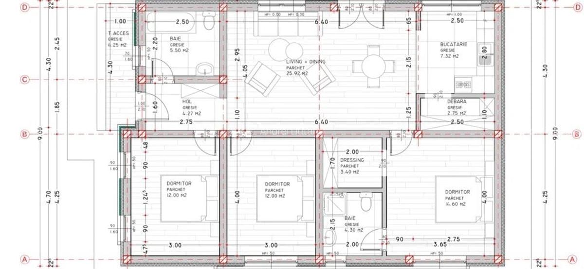 Casa individuala 4 camere , placa de beton peste nivel , HORPAZ - 7
