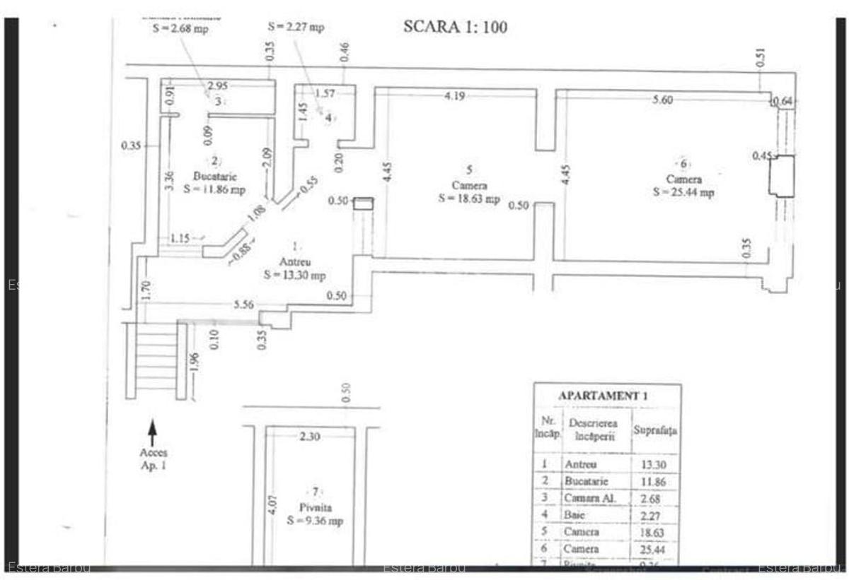 Apartament cu 2 camere semidecomandat în P-ța Maria - 1