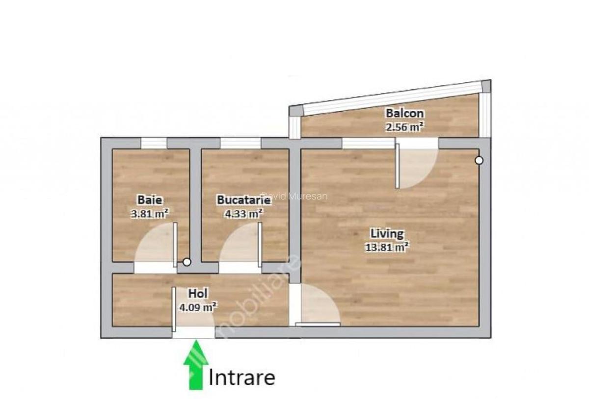 Garsoniera decomandata cu balcon si parcare zona Turnisor di - 5
