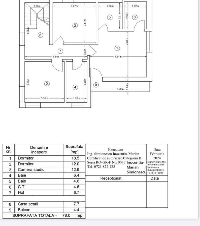 Tunari  Vanzare  Casa Noua!  Finisata Utilata  P+1E (4camere) - 12