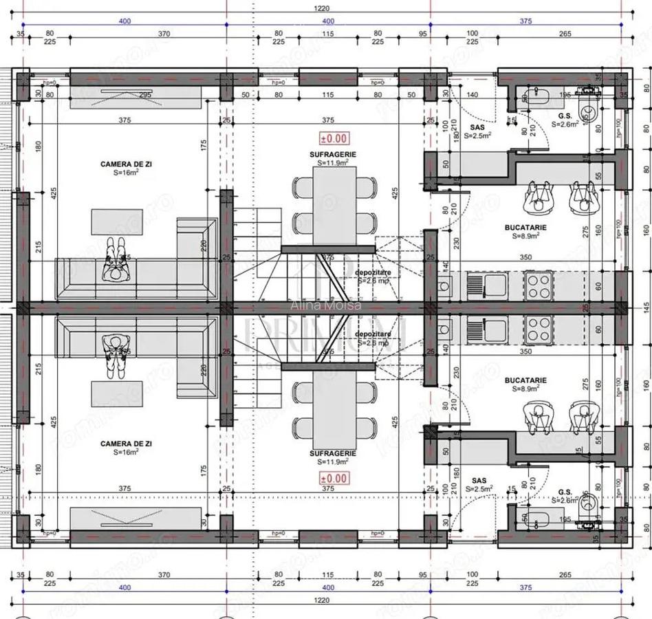 Duplex toate utilitatile - personalizare interioara - zona excelenta - bucatarie inchisa - 3