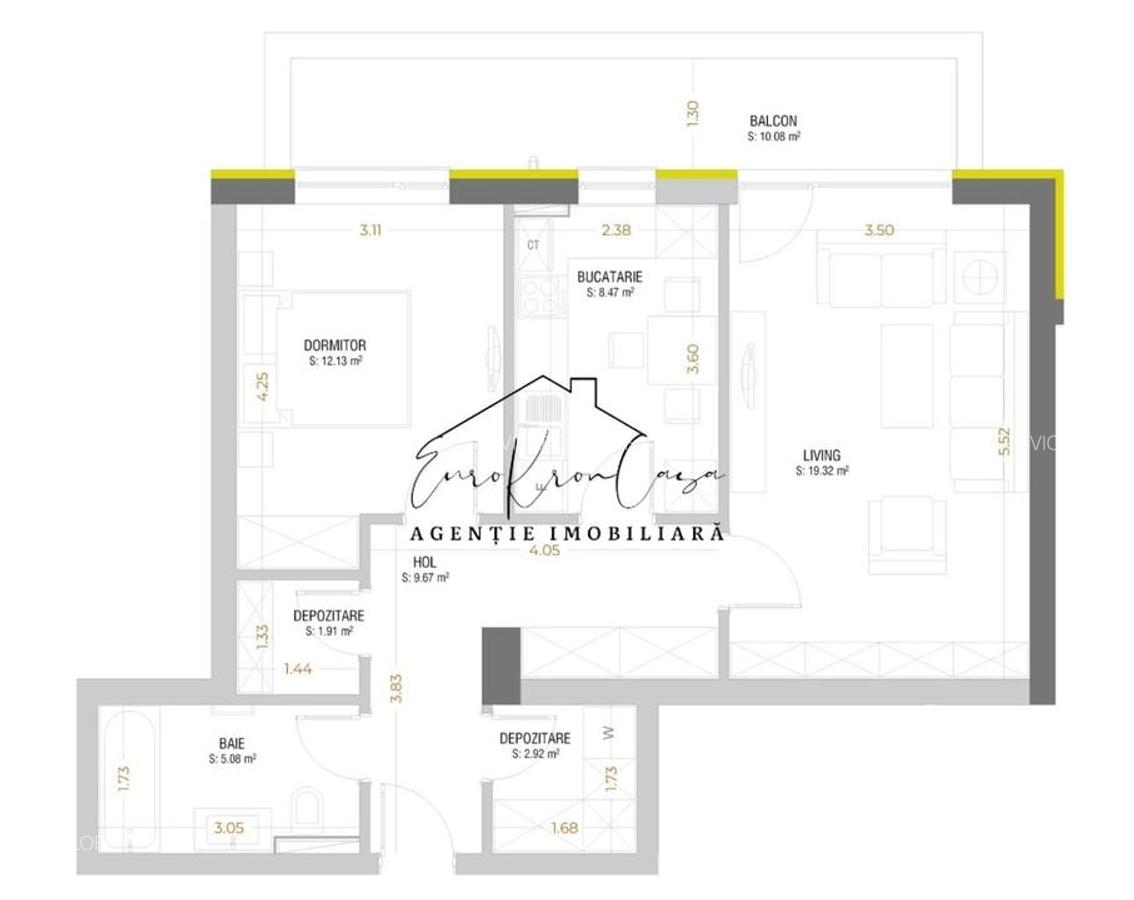 Apartament cu 2 camere decomandat în Astra - 7