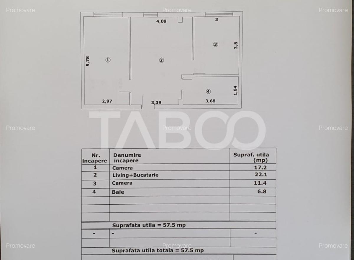 Apartament 3 camere 57 mp utili constructie noua 2025 - 4
