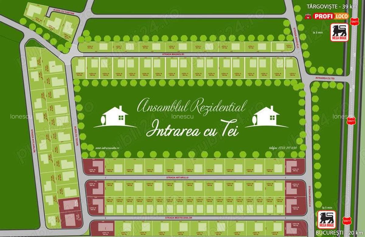 Terenuri cu curent, gaze, in rate 500 luna langa Crevedia, Buftea - 2