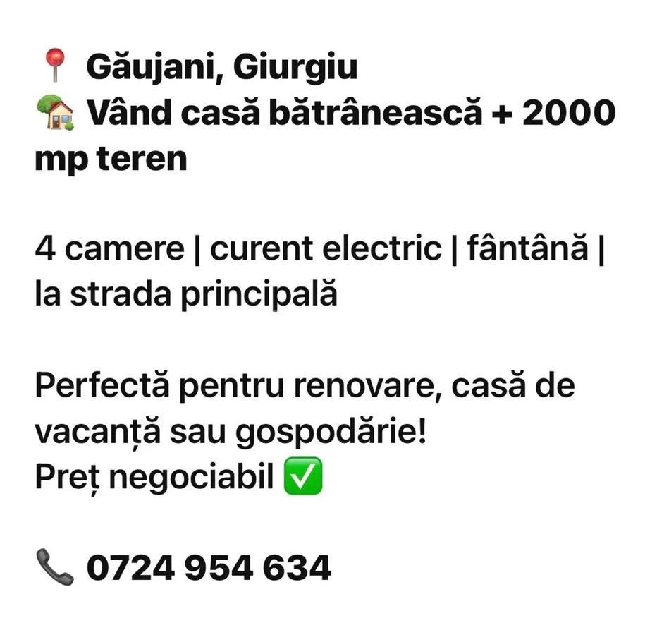 Casa de vanzare in Comuna Gaujani judet Giurgiu - 2