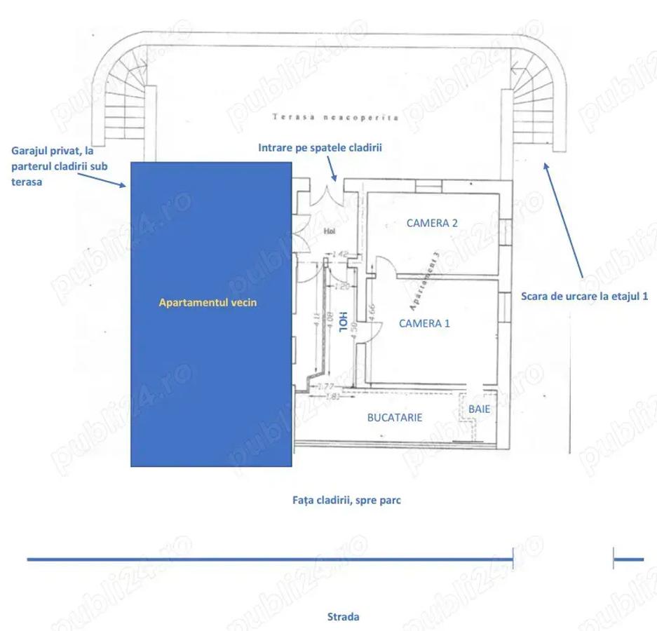 Ultracentral Sinaia, apt 2 camere, garaj, etaj 1 - 7