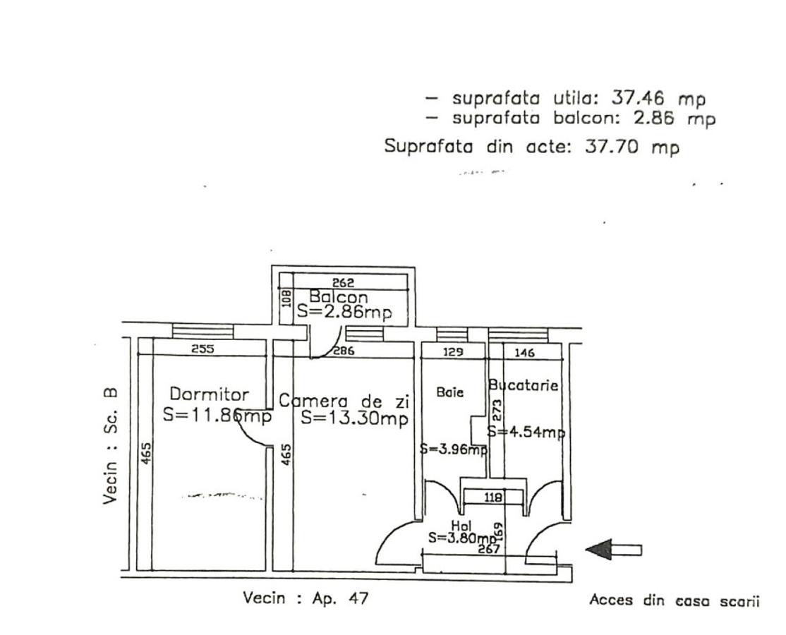 Km.4-5,școala 37 ,apartament 2 camere - 2