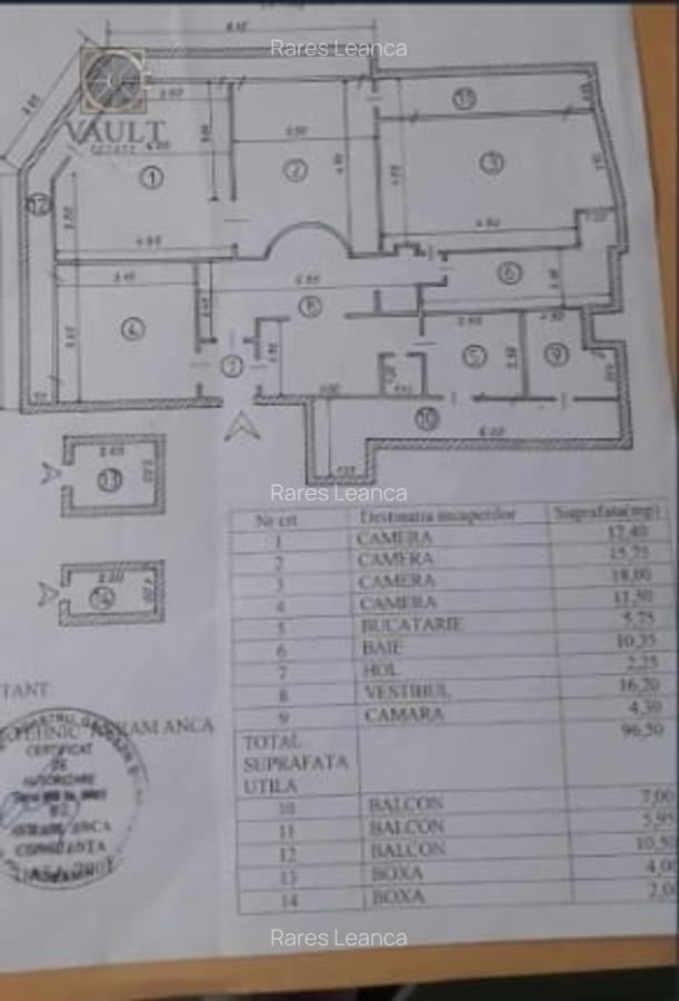 Apartament 4 camere - CENTRALA PROPRIE - VEDERE CATRE PALATUL PARLAMENTULUI - 8