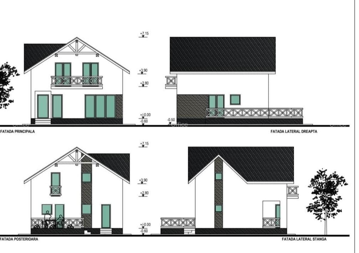 Casa noua, P+M, 4 camere, terasa, teren 500 m2, central, Cornu - 1
