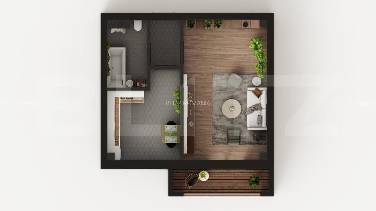 Apartament Modern cu 1 Camera in Complex Rezidential de Lux - Visani, Bucium - 2