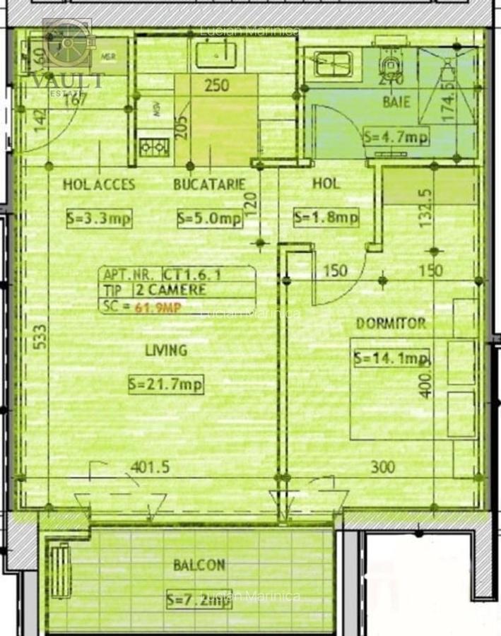 Apartament 2 Camere Desing Modern| Loc Parcare One Cotroceni - 12