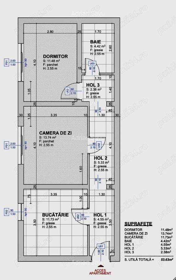 Inchiriere apartament spa?iu 54 mp, parter , Str. Dr. Ioan Mure?an nr. 67, Timi?oara - 2