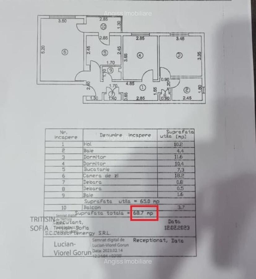 Apartament 3 camere SUPERB-str MEDUZEI -E3 - 3