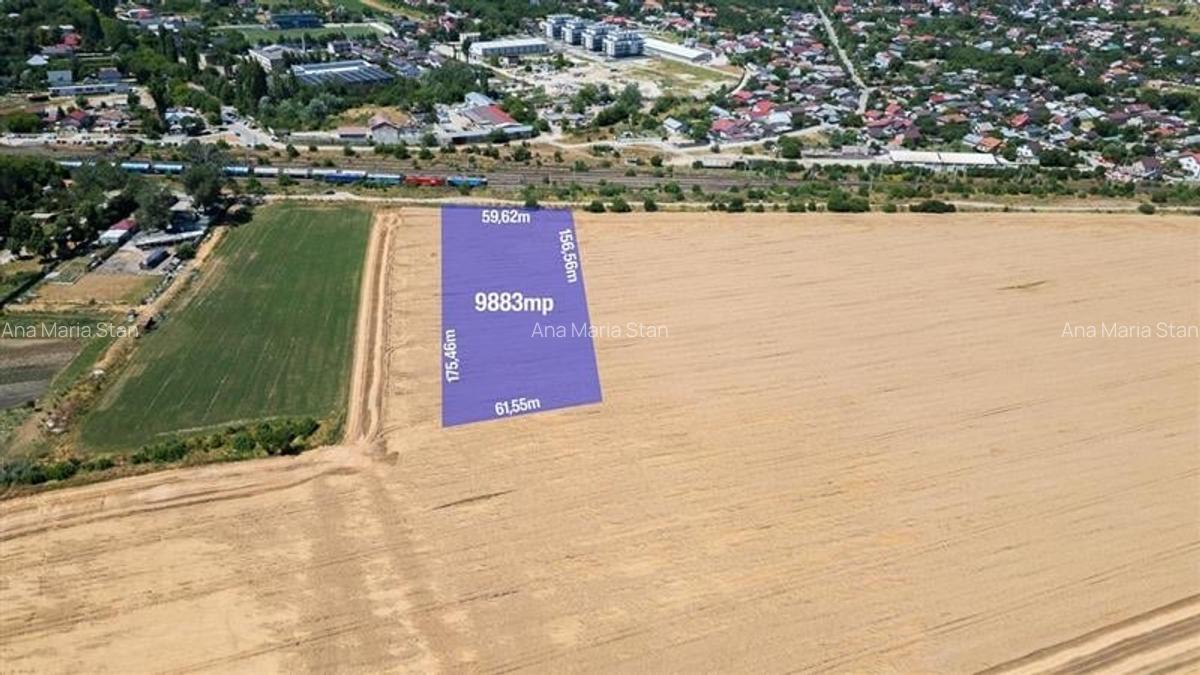 BUFTEA,TEREN INTRAVILAN 9883 MP,DESCHIDERE 59 M,UTILITATI,ASFALT 70 M - 2