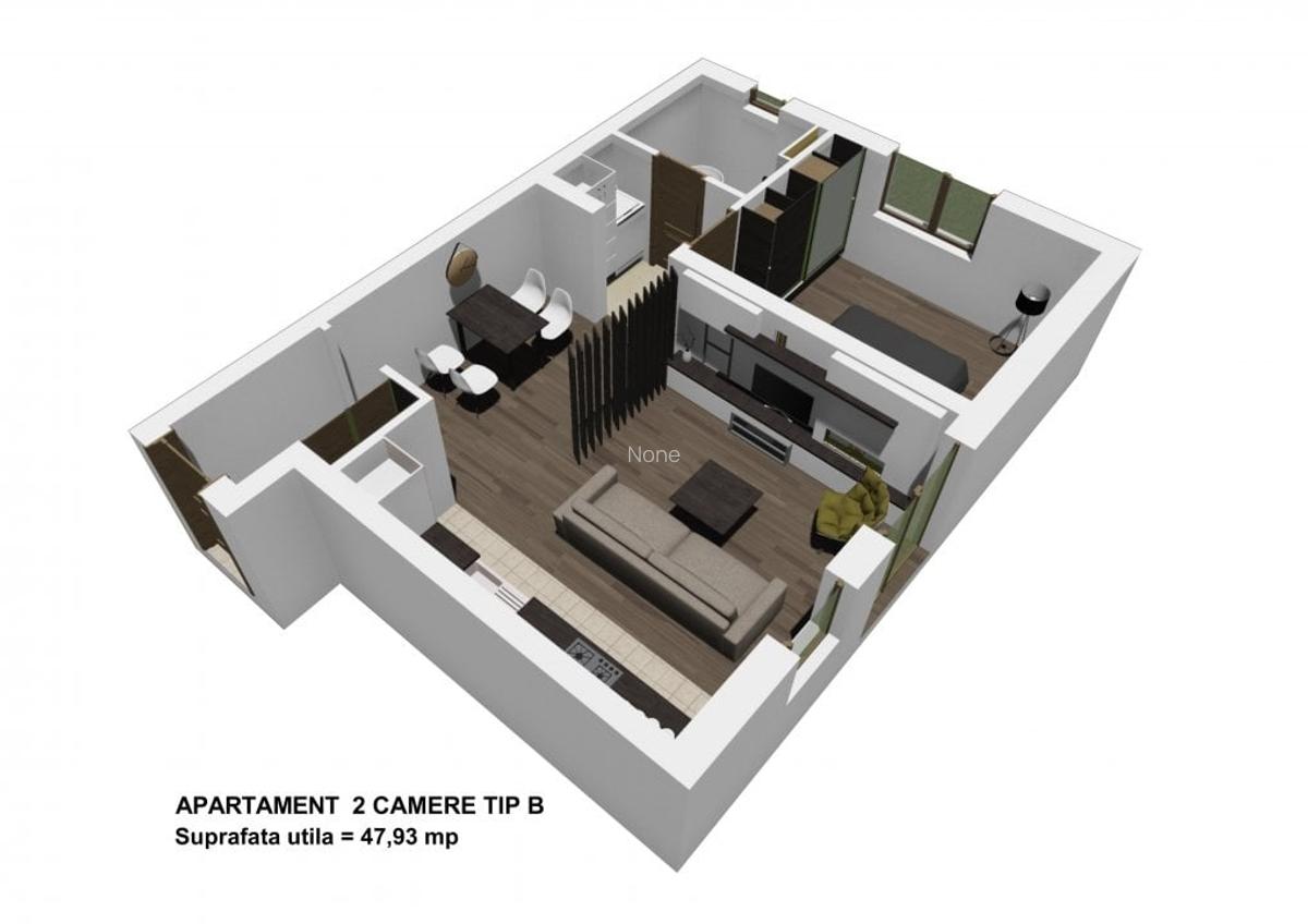 Apartament cu 2 camere decomandat în Giroc - 5