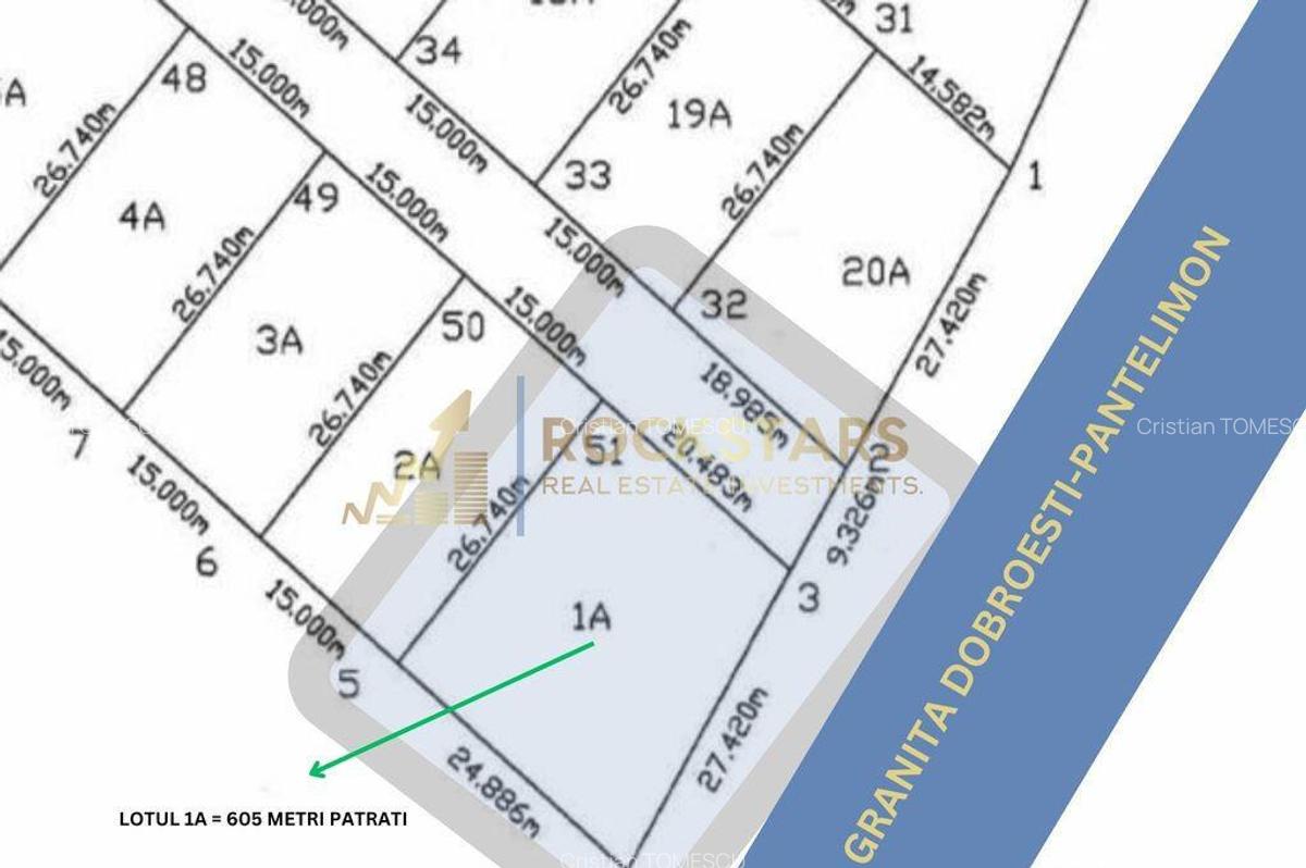 Teren intravilan | 605mp | Dobroesti | Dubla deschidere - 15