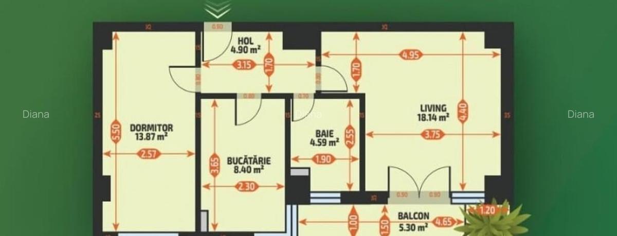 Ap. 2 cam Evergreen, finalizat, loc parcare subteran+boxa, COMISION 0% - 1