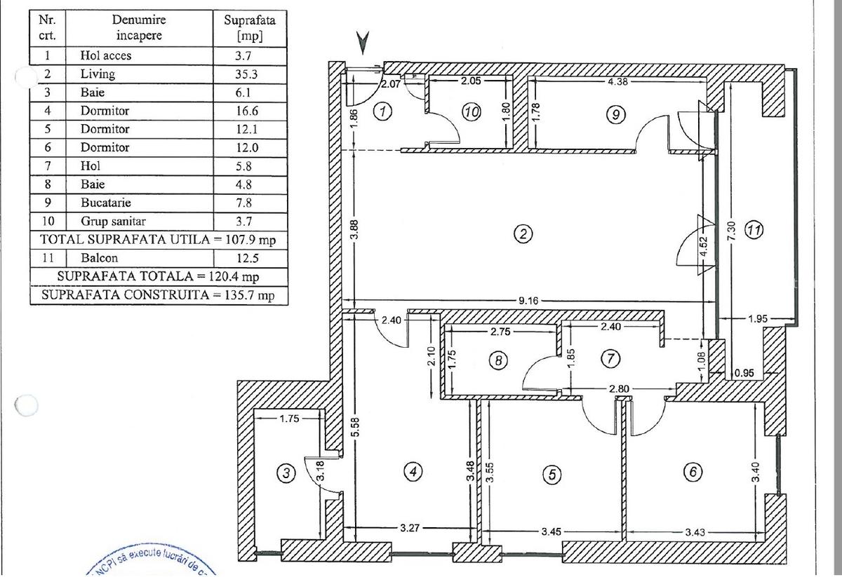 2025 One Cotroceni Park, 4 camere 136 mp, 3 Bai, Centrala, AC, Parcare - 5
