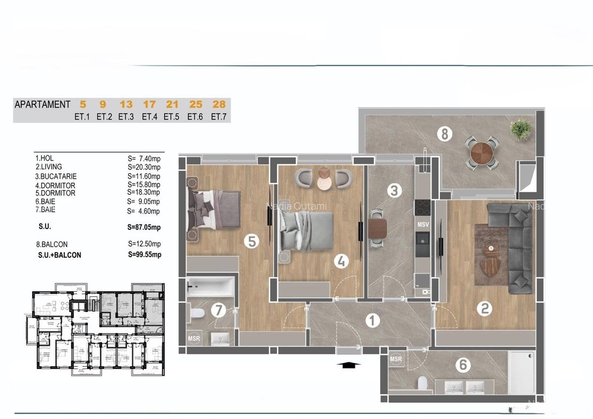 3 camere-acces metrou-finisaje lux! - 6