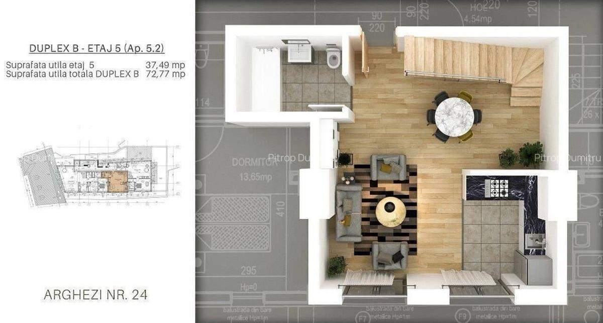 Apartament cu 3 camere decomandat în Universitate - 5