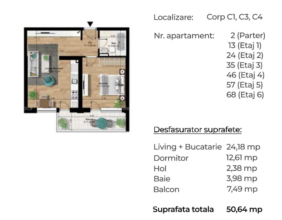 Apartament Tip Studio [ 750m Metrou Berceni ] - 6