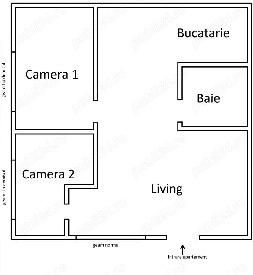Apartament 2 camere + living pt Untold (4000 lei) - 2
