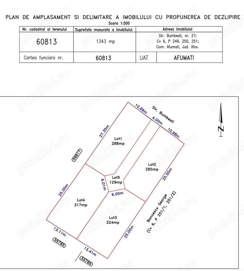 4 loturi circa 300mp fiecare in Afumati Ilfov, toate utilitatile, asfalt, zona de case - 1