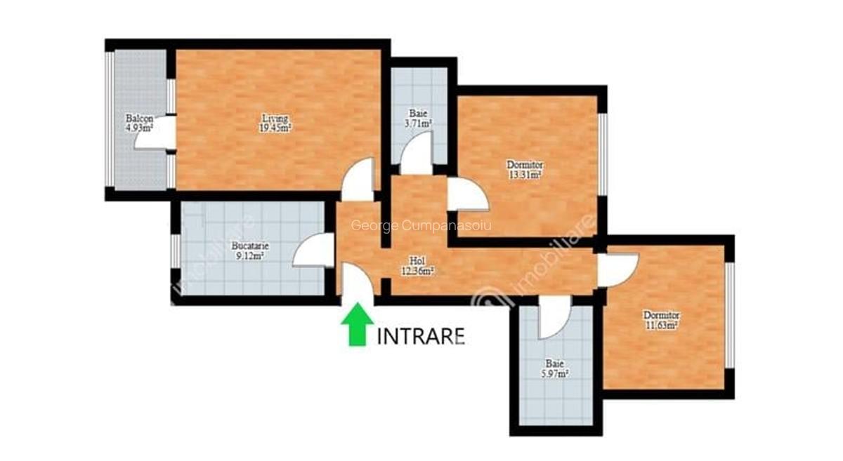 Apartament cu 3 camere balcon si loc de parcare zona Selimbar Sibiu - 10