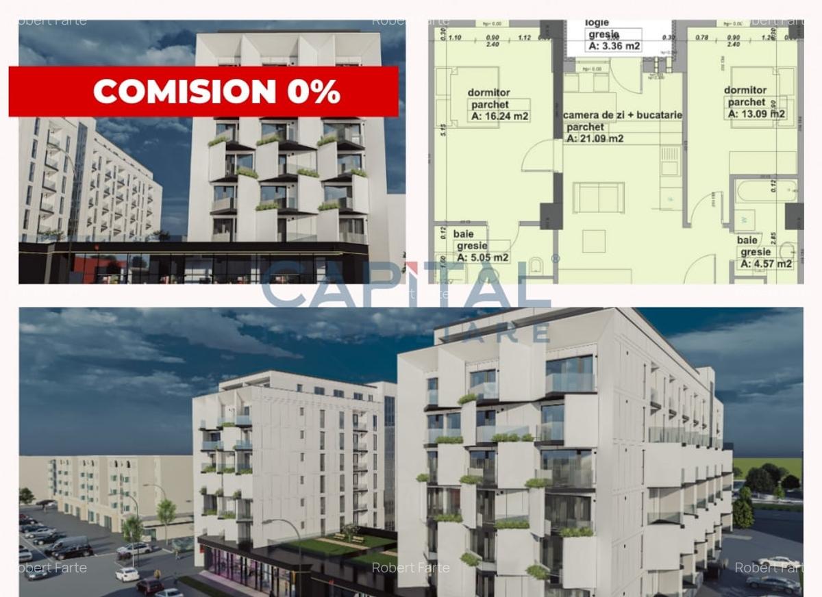 Apartament de vanzare, 3 camere, ansamblu rezidential modern, comision 0% - 1