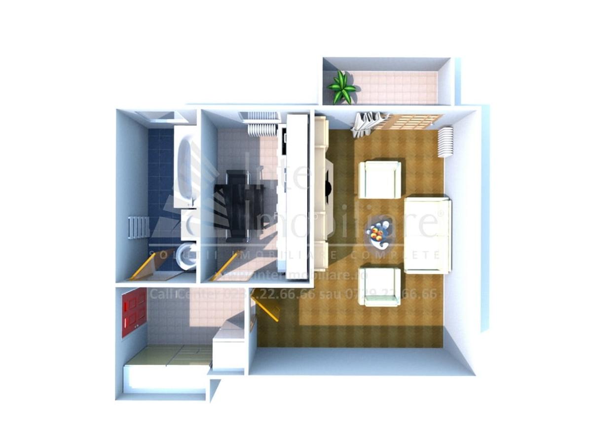 Apartament cu 1 camera bloc nou Platou Galata Cod 151276 - 5