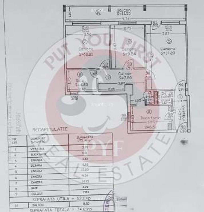 Bucur Obor | Apartament 3 camere | Decomandat | 75mp | B11394 - 9