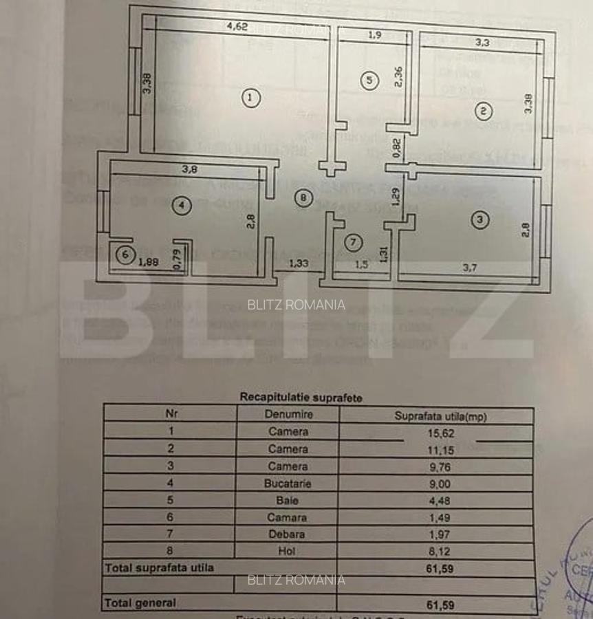 Apartament 3 camere, 62 mp - Dacia - 13