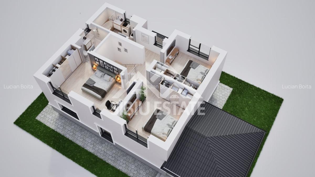 Casa individuala cu gradina generoasa - spatiu, lumina si functionalitate - 6 Casa individuala cu gradina generoasa - spatiu, lumina si functionalitate - 6