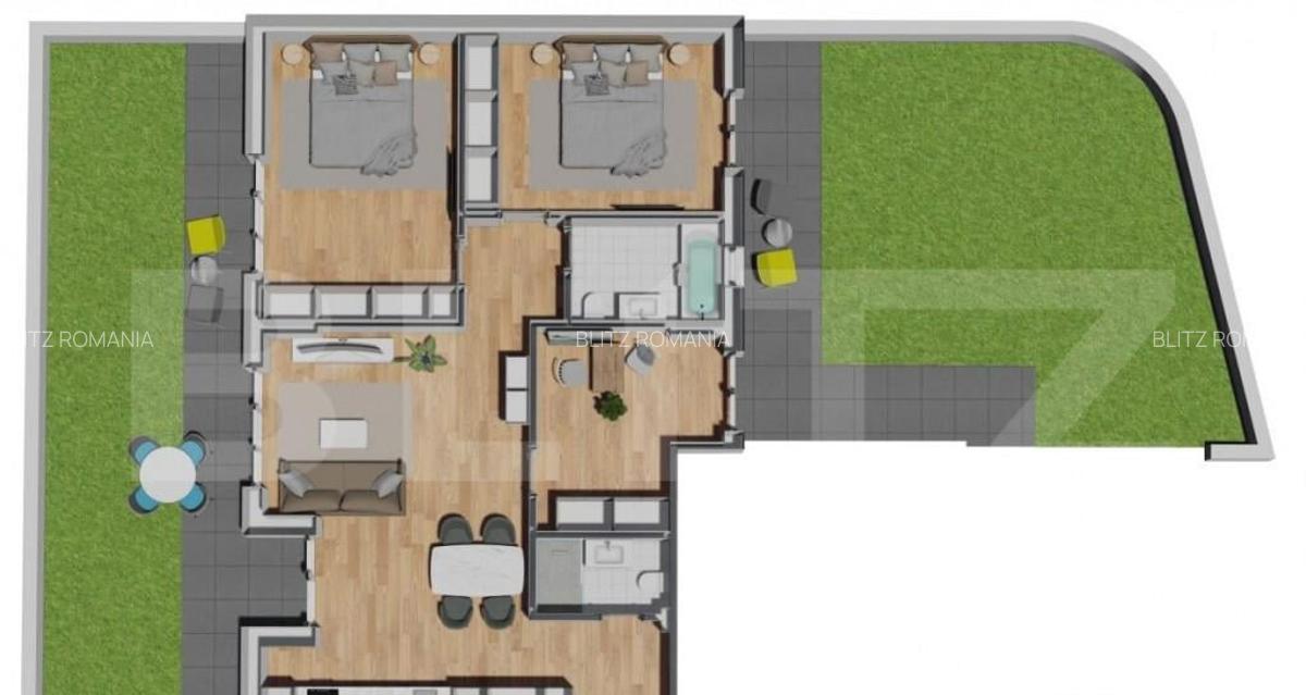 Apartament 4 camere, 2 terase ( 59, 44 mp. ) | Zona Vivo - 1