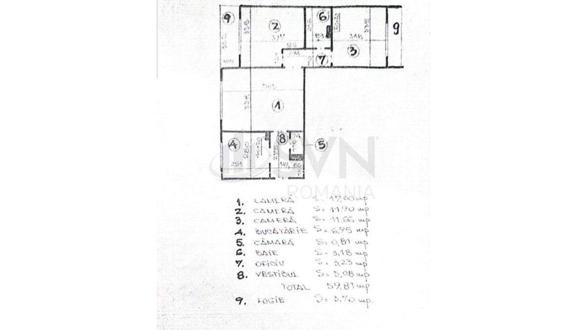 Apartament cu 3 camere semidecomandat în Teiul Doamnei - 15