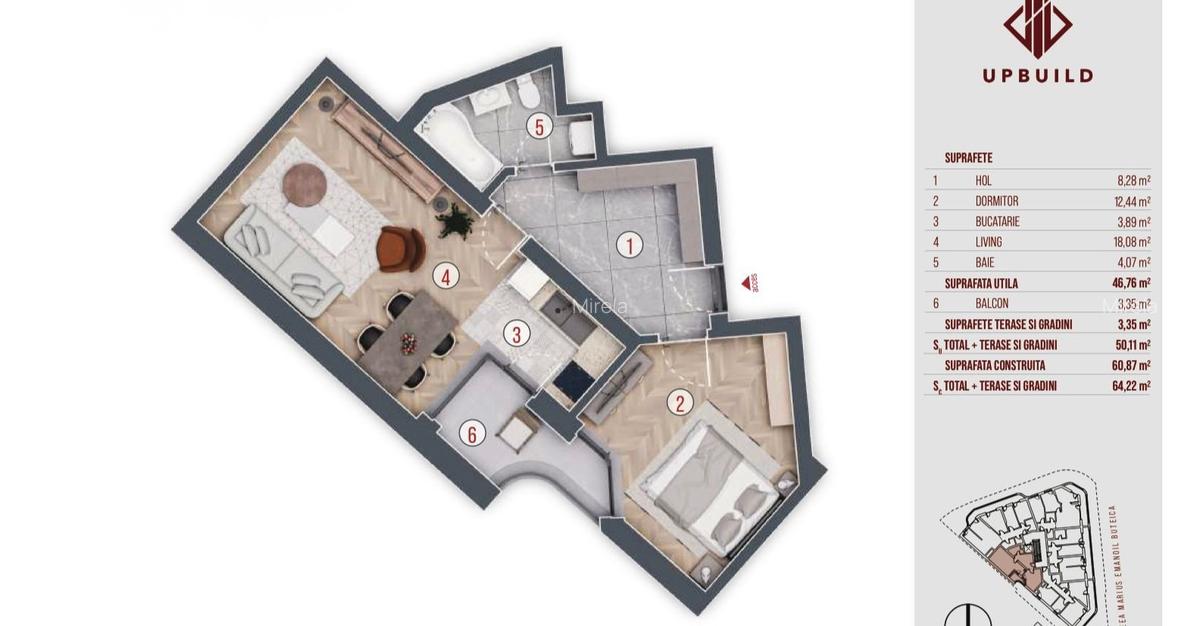 Inxhiriere Apartament 2 camere, Ready-to-Move, Dristor Corner Apartments - 16